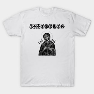 Theotokos Virgin Mary Seven Swords Icon T-Shirt